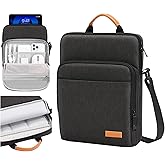 Dadanism 9-11 Inch Tablet Sleeve Bag with Shoulder Strap for iPad 10th Gen 10.9", iPad (A16) 11",iPad 9/8/7th Gen 10.2",iPad Air 11",iPad Pro 11",iPad Air5/4 10.9",Galaxy Tab A9+ Plus 11",Black & Gray