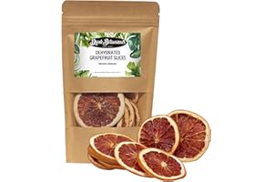 DRINK BOTANICALS IRELAND Dehydrated Dried Grapefruit Slices Wheels | 100% Natural | Approx 15 + Slices | Dried Grapefruit Wheels For Cocktails, Cakes, Decoration, Baking, Fruit, Tea, Wreaths | Gluten Free | 1.41Oz | 40 Grams