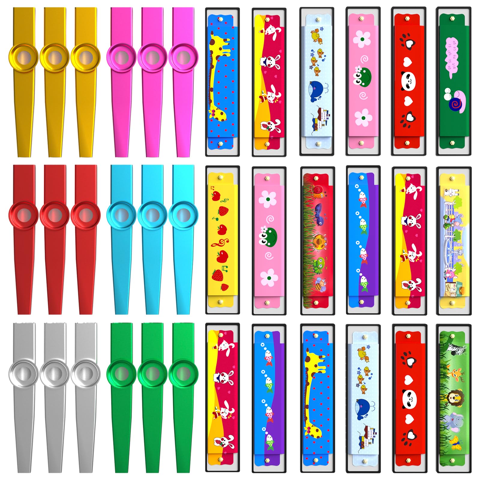 Photo 1 of 36 Pieces Operation Christmas Gifts Include 18 Pcs Harmonica Bulk Toy & 18 Pcs Multicolor Metal Kazoos Bulk for Kis Charity Party Favors Goodie Bags Stuffers Supplies Gift Bag Fillers
