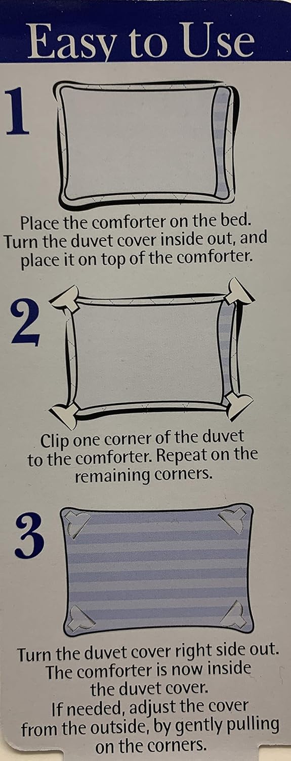 Comforter Clips Fresh Ideas Padded Clips – Blanket Fasteners Prevents Comforters from Shifting Inside Duvet Cover Bedding Accessories, 4-Pack: Home & Kitchen
