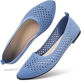 hash bubbie Women's Mesh Flats Shoes Ballet Dress Shoes | knit dressy slip on business non slip breathable casual comfortable pointed toe loafers