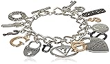 GUESS "Basic Mixed Metal Logo Charm Toggle Charm