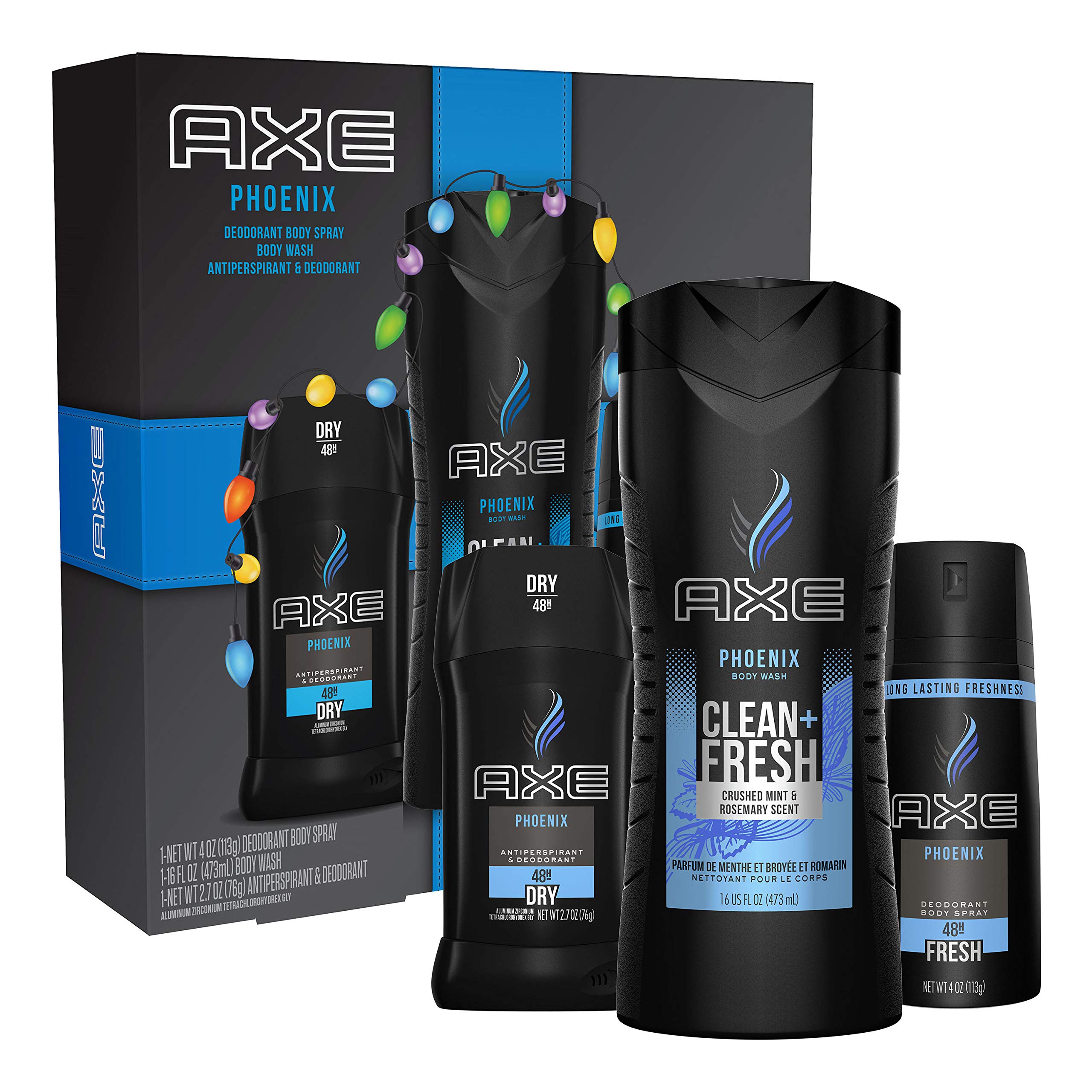 AXE Phoenix Holiday Gift Set With Body Spray, Antiperspirant