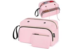 Crochet Yarn Knitting Bag 2 Pcs - IBFUN Yarn Storage Organizer Crocheting Bags for Beginners with Hand Wrist for Crochet Accessories Needles Hooks Knitting