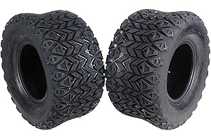 MASSFX Golf Cart Tire Set - Two Front 22x11-10 - 4 Ply Rating - 12MM Tread Depth - 22x11x10 (Two Pack)