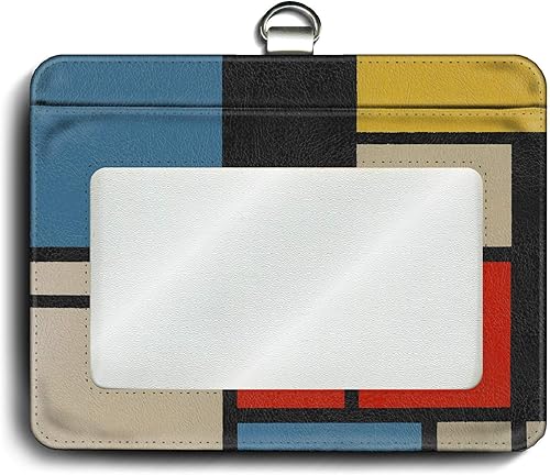 Amazon パスケース 社員証入れ 定期入れ ピエト モンドリアン コンポジション3 メンズ 可愛い 名画 絵画 定期入れ パスケース かわいい メンズ プレゼント 便利グッズ ノーブランド品 シューズ バッグ