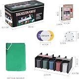 Silver Valley 200 Piece Poker Set Casino Style with Felt Mat Chips Cards Tin view 2