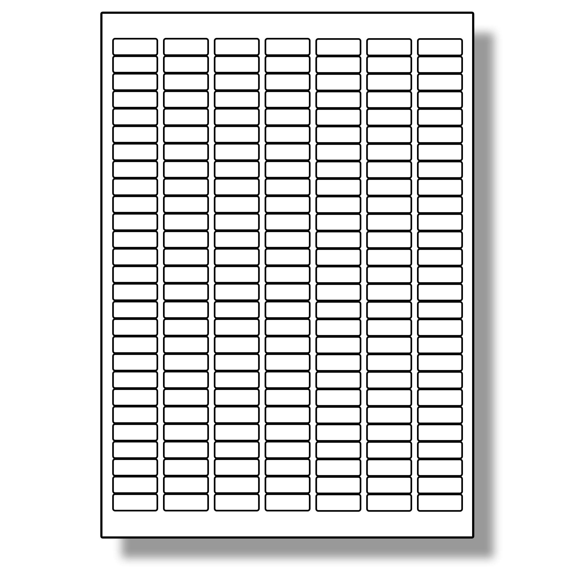 Label Planet® 189 Per Page/Sheet, 5 Sheets (945 Sticky Small Micro Labels), White Blank Matt Plain A4 Stickers, for Laser/Copier or Inkjet Printer, UK LP189/25, 25.4 x 10 MM, General/All Purpose