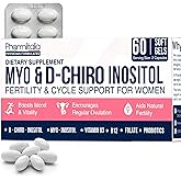 Myo-Inositol & D-Chiro Inositol Supplement for Women | Hormone Balance & Healthy Ovarian Support | 40:1 Myo Inositol Blend with Folate, Vitamin D3, B12 & 20 Billion CFU Probiotics | 60 Capsules
