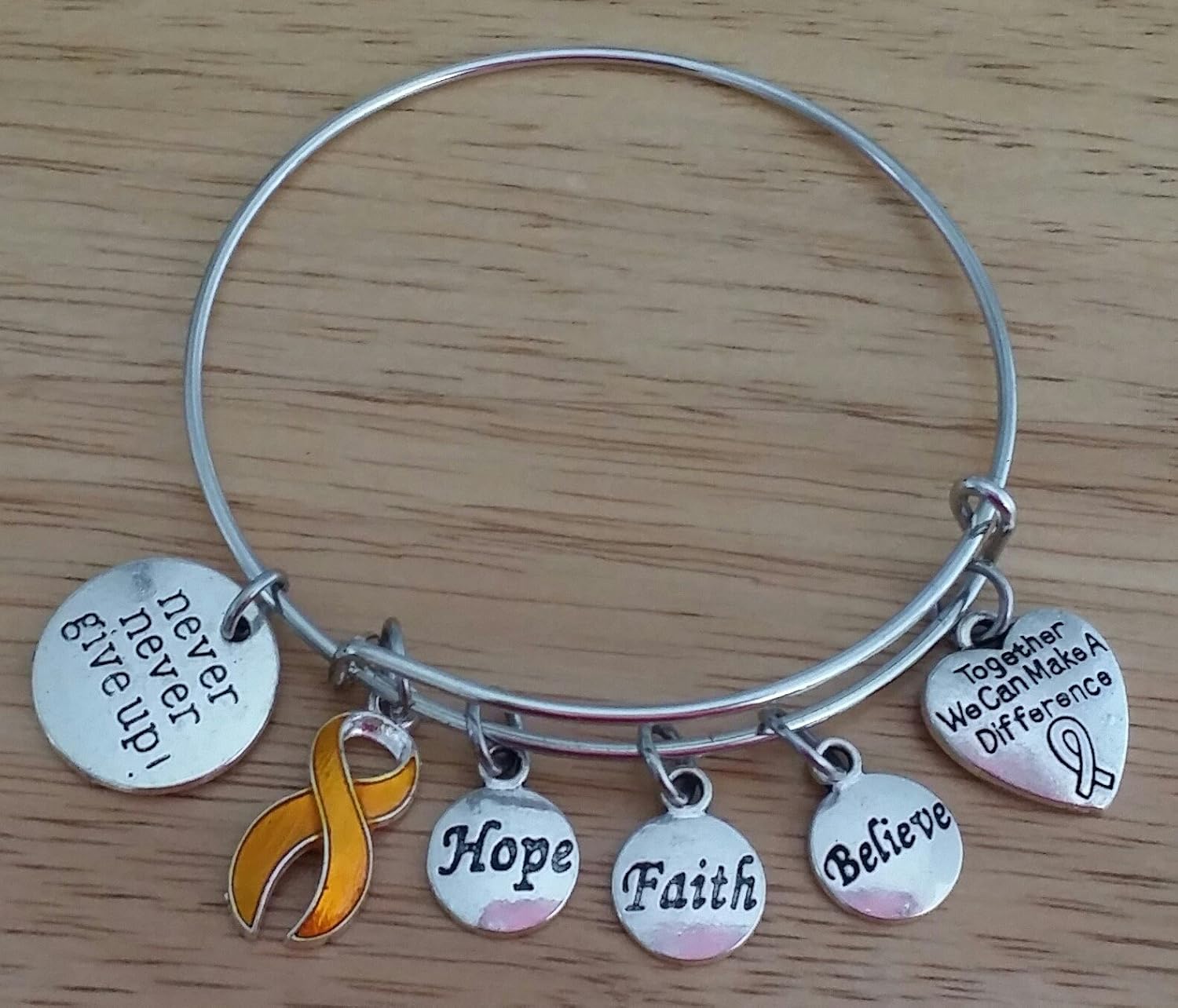 Cancer Awareness jewelry ADHD Orange Ribbon bracelet Kidney Cancer