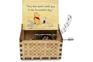 Litenx Wood Music Box Gifts for Women, Wife Girlfriend for Christmas Birthday Anniversary, Any Day Spent with You is My Favourite Day.