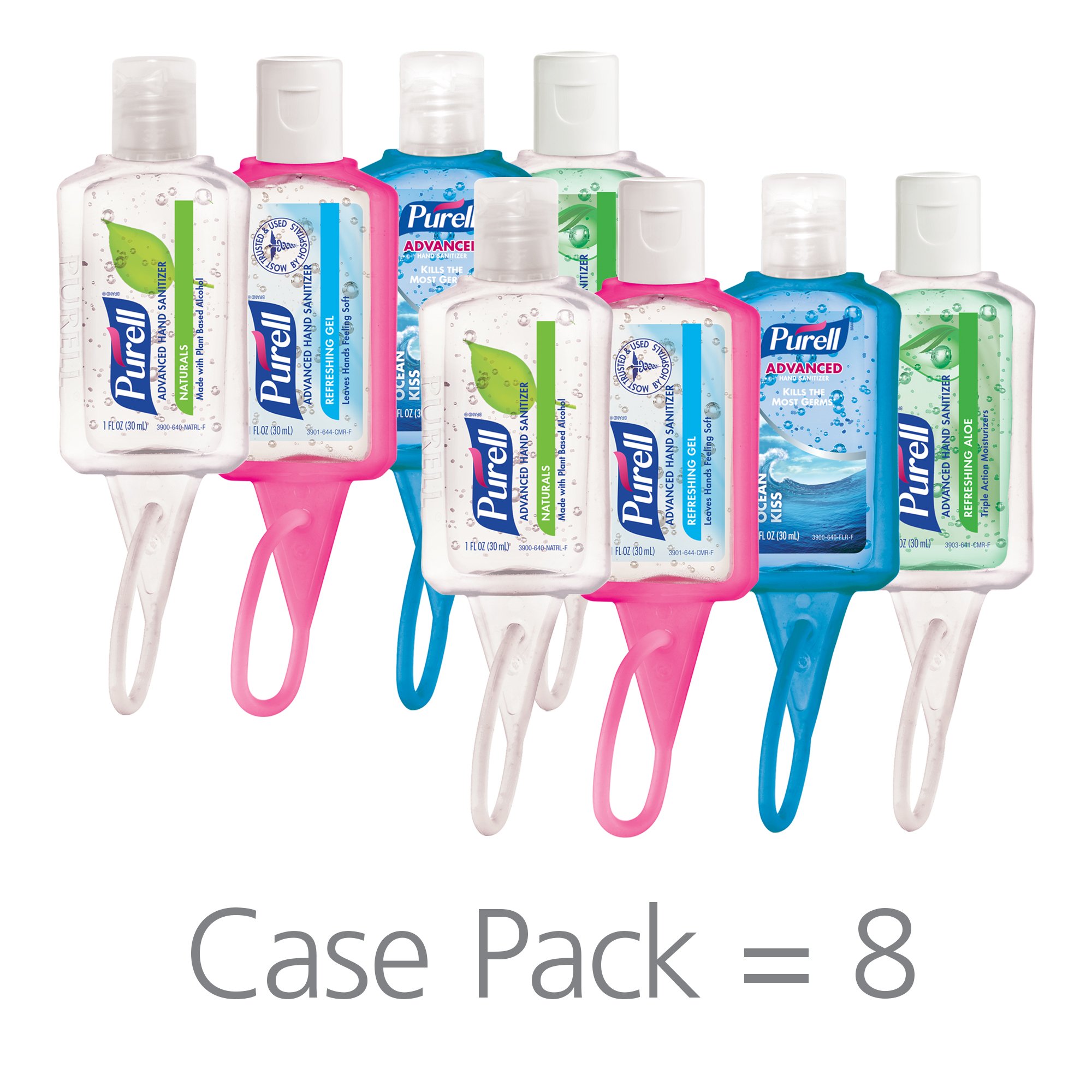 PURELL Advanced Hand Sanitizer Gel, Variety Pack, 8 1 fl oz Portable