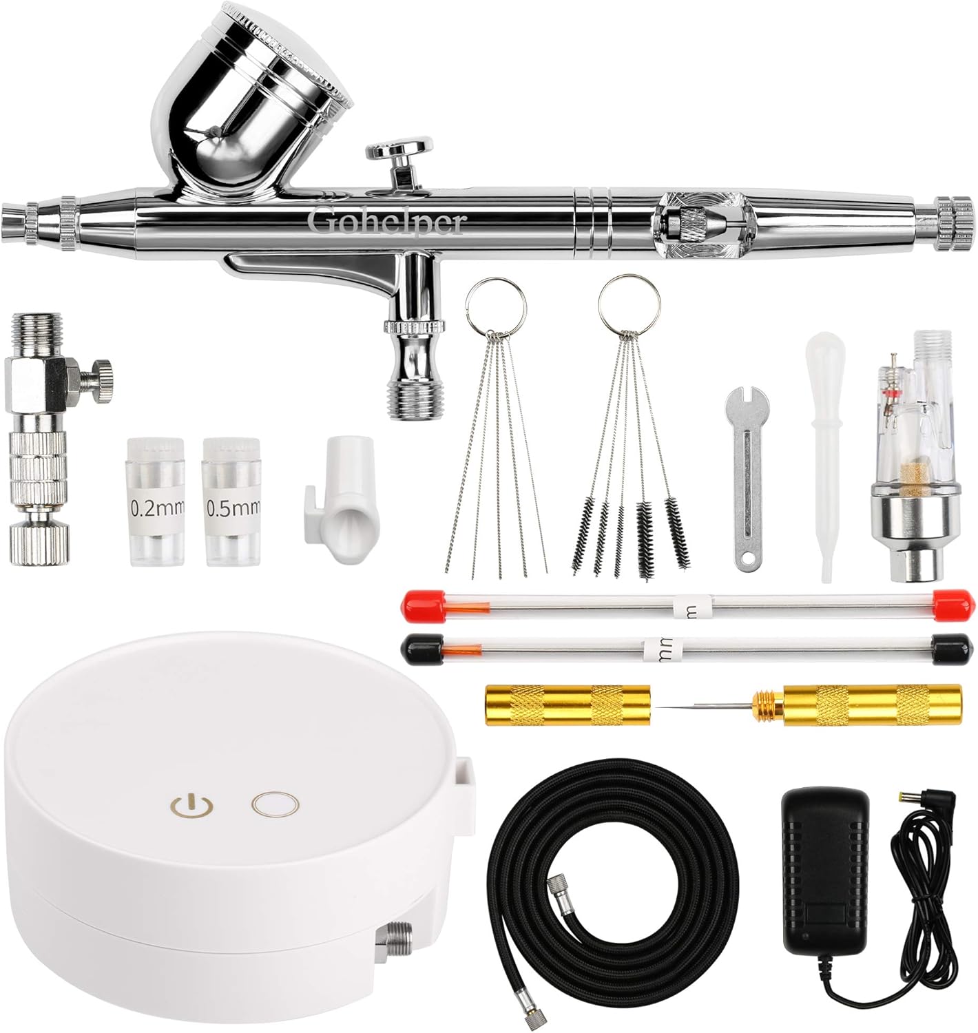 Gohelper Mini compressore aerografo silenzioso Professionale kit