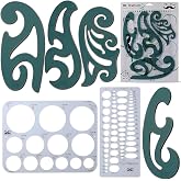 Mr. Pen- French Curve, Large Circle Template and Ellipse Template (6 Pc) | Curve Ruler, Drawing Tools, Drafting Tools, Geometry Template, Drawing Templates, Architectural Templates