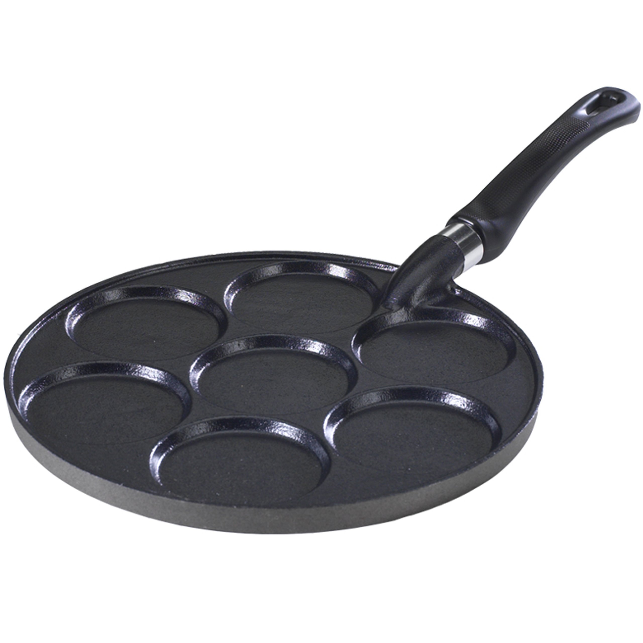 Nordic Ware Scandinavian Silver Dollar Pancake Pan, Cast-Aluminium Pancake Maker - Black, 17.5 x 10.2 x 2.5