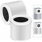 A1 A1W Air P-urifier Filter Replacement Fit for VEWIOR HQSC-50 HQKJ-80, AMEIFU AP01W, KOIOS HQKJ-50 Air Purifi-er, A1 3-in-1 H13 HEPA Air Cleaner Filter, 2 Pack