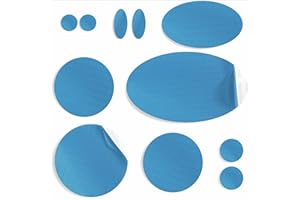 aZengear Repair Patches for Jackets, Tent, Shoe Toe, Air Mattress, Inflatables, PVC Gear - Waterproof, Self-Adhesive, Tear-Cold-Heat-Resistant, Down Puffer Coat (11 Pcs, Sky Blue)
