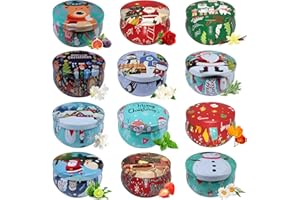 Christmas Candles Gifts Set for Women, Primevolve Scented Candles for 12 Bulk Home Aromatherapy, Strongly Fragrance Long Lasting Portable Travel Tin for Spa Bath Yoga