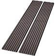 ROOMTEC Acoustic Wood Wall Panels, 94.49” x 12.6” Soundproof Wall Panels, Wood Slat Wall Panels for Wall Decor (Smoking Walnut)