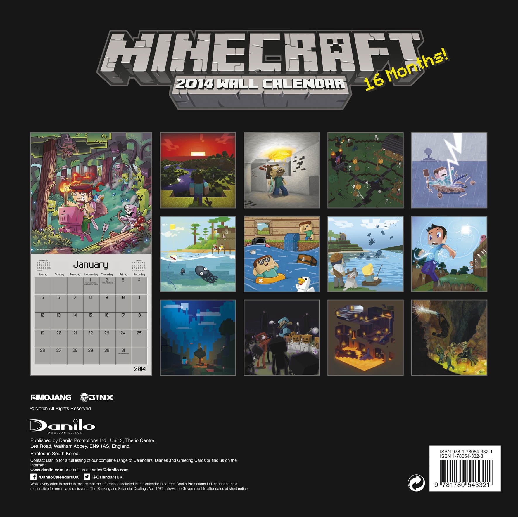 Official Minecraft 14 Calendar Amazon Co Uk Books
