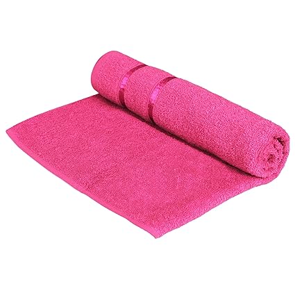 Story@Home 100% Cotton Soft Towel Single Piece, 450 GSM - 1 Girls Bath Towel - Pink