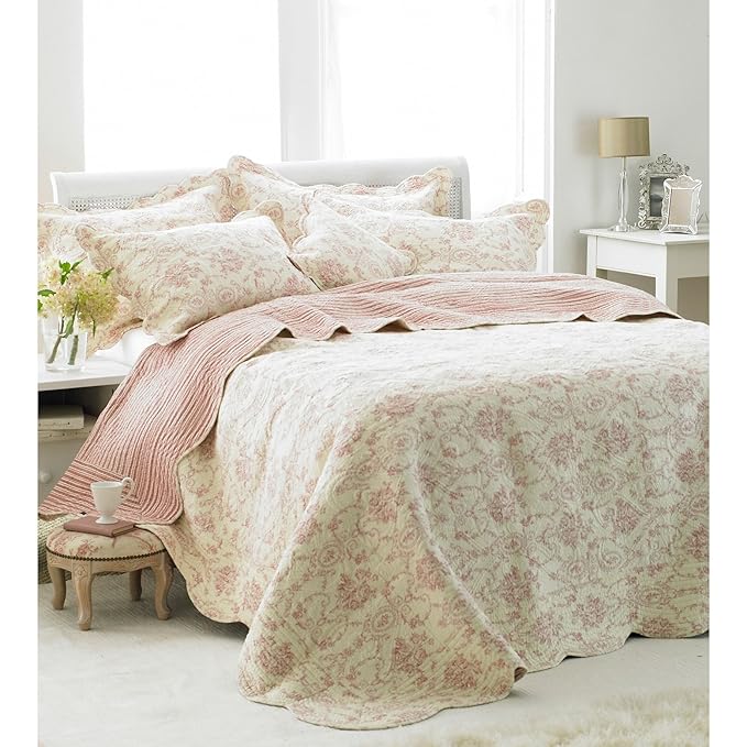 Riva Paoletti Etoille Rose Bedspreads, Single, Cotton, Pink Amazon.co