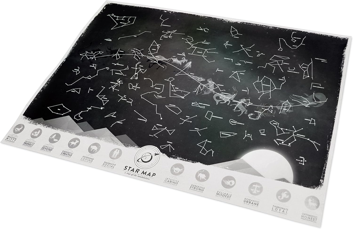 Amazon.com: Estrella mapa brilla en la oscuridad), Mapa De ...