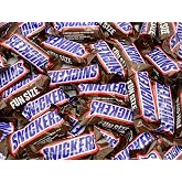 FUN SIZE Chocolate Candy Bars 1 lb &ndash; Anti Melt Pack, Individually Wrapped (26 Pieces), Bulk, Snack-Size Format, Crunchy Peanuts &amp; Smooth Caramel