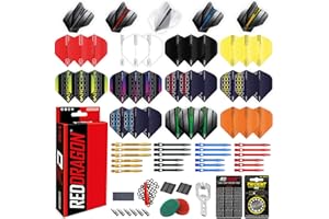 RED DRAGON Darts Accessory Pack Pro Aluminium Set, Including Flights, Shafts (Stems) and Accessories