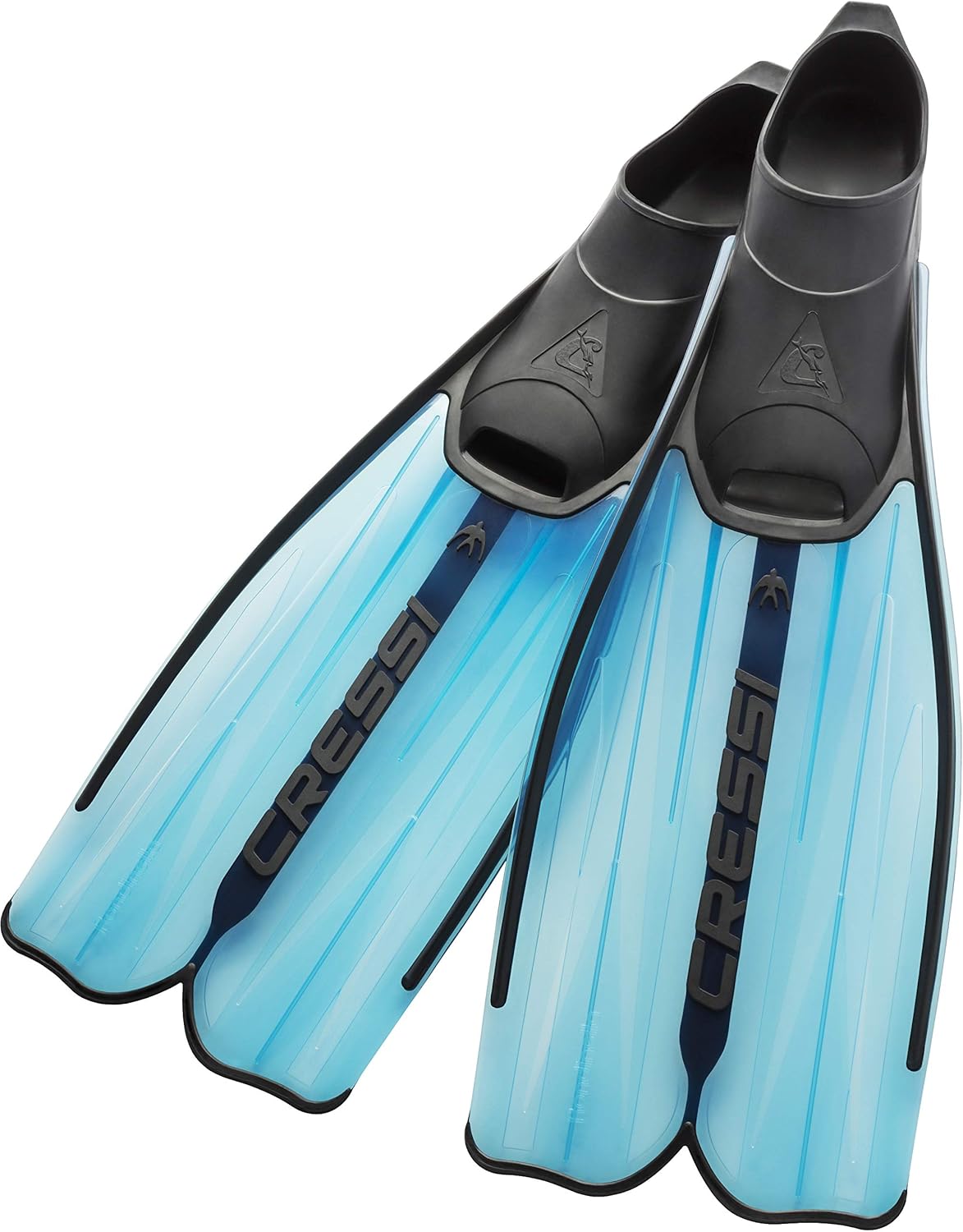 Light Cressi Short Full Foot Pocket Fins for Swimming or Training in