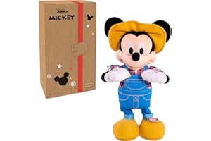 Disney Junior E-I-Oh! Mickey Mouse, Interactive Plush Toy, Sings and Plays Game, Officially Licensed Kids Toys for Ages 3 Up by Just Play