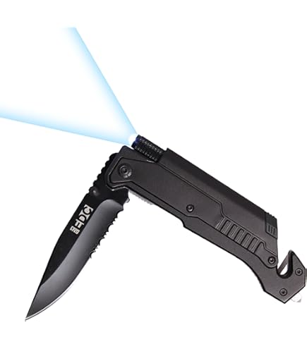 Amazon.com: Humvee HMV-KC-ER1 Black Emergency Rescue Knife