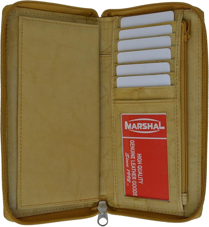 Genuine Leather Checkbook Cover Zippered (Tan) at Amazon Men’s Clothing