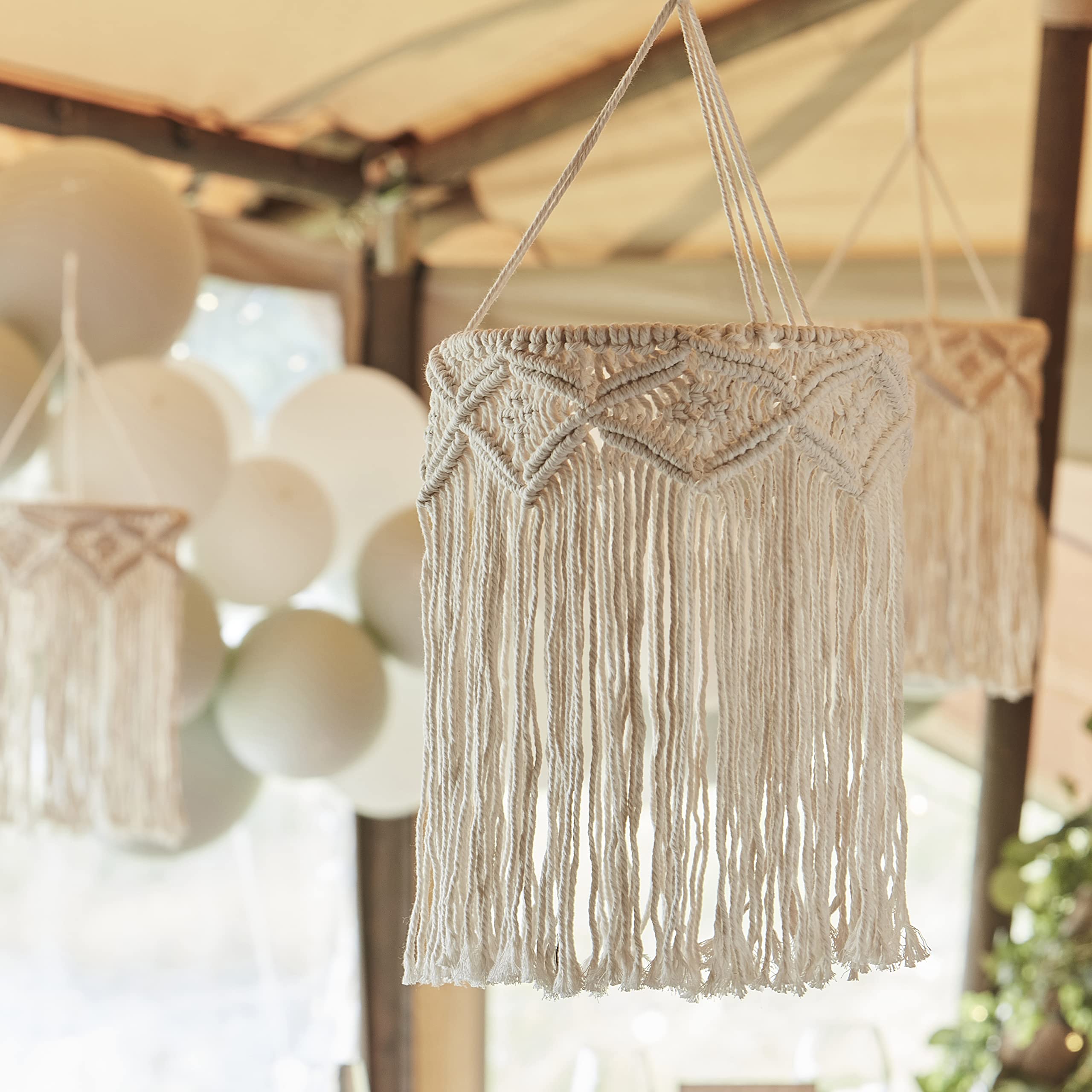Ginger Ray Hand Crafted Macrame Chandelier Decoration for Wedding, Parties or Home Decoration