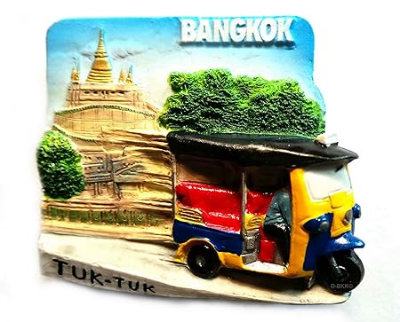 Recuerdo Tailandia Tuk Tuk Bangkok vista montaña de oro, Tailandia ...