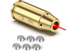 Fyland 9MM Bore Sight Red Laser Bore Sight Zeroing Boresighter with 6 Sets Batteries