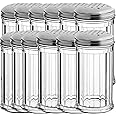 12 Oz Parmesan Cheese Shaker/salt and pepper shakers with Stainless Steel Lid, Clear Plastic seasoning shaker, sugar/spice dispenser, large salt and pepper shakers (360 ml) by GEEX DEPOT (12, 12 Oz)