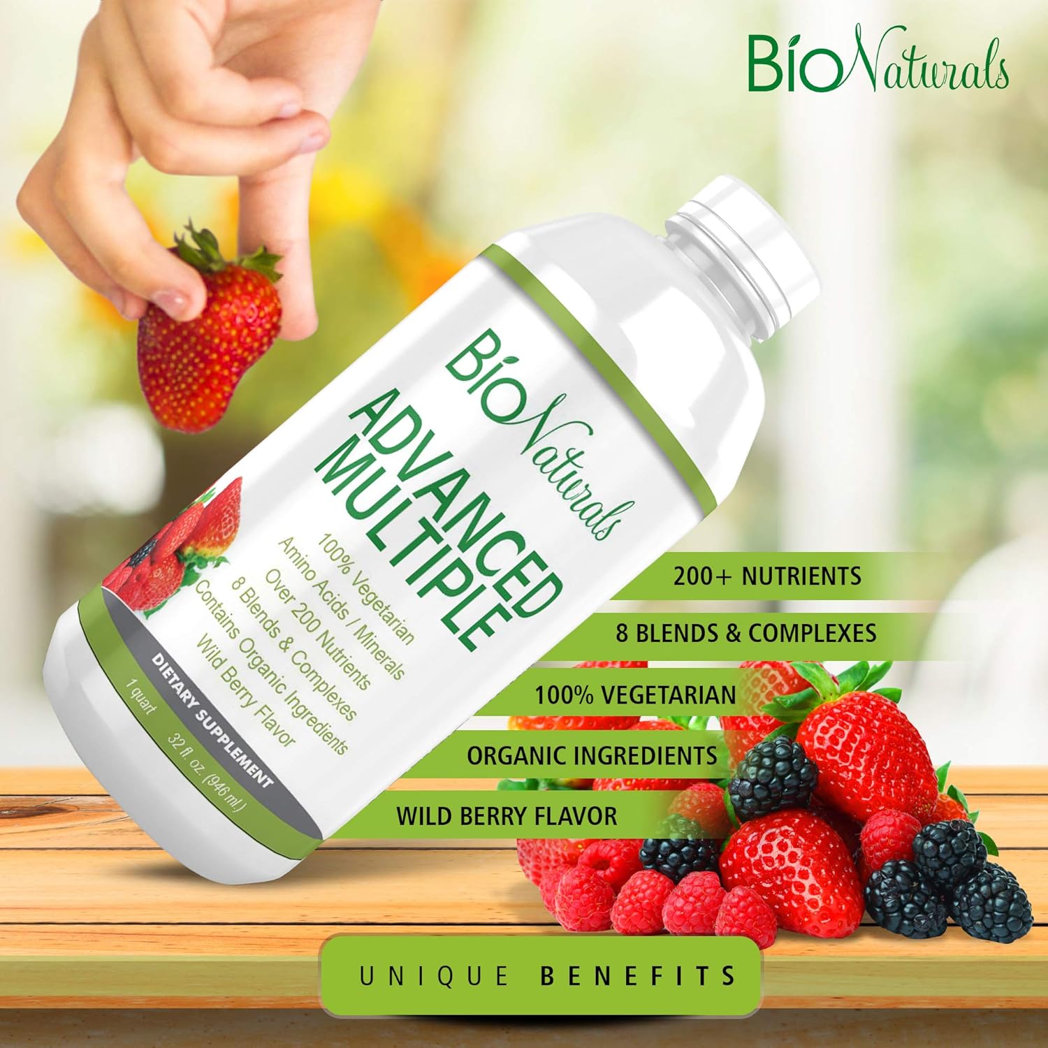 Bio Naturals Liquid Multivitamin for Men & Women with 200+ Nutrients