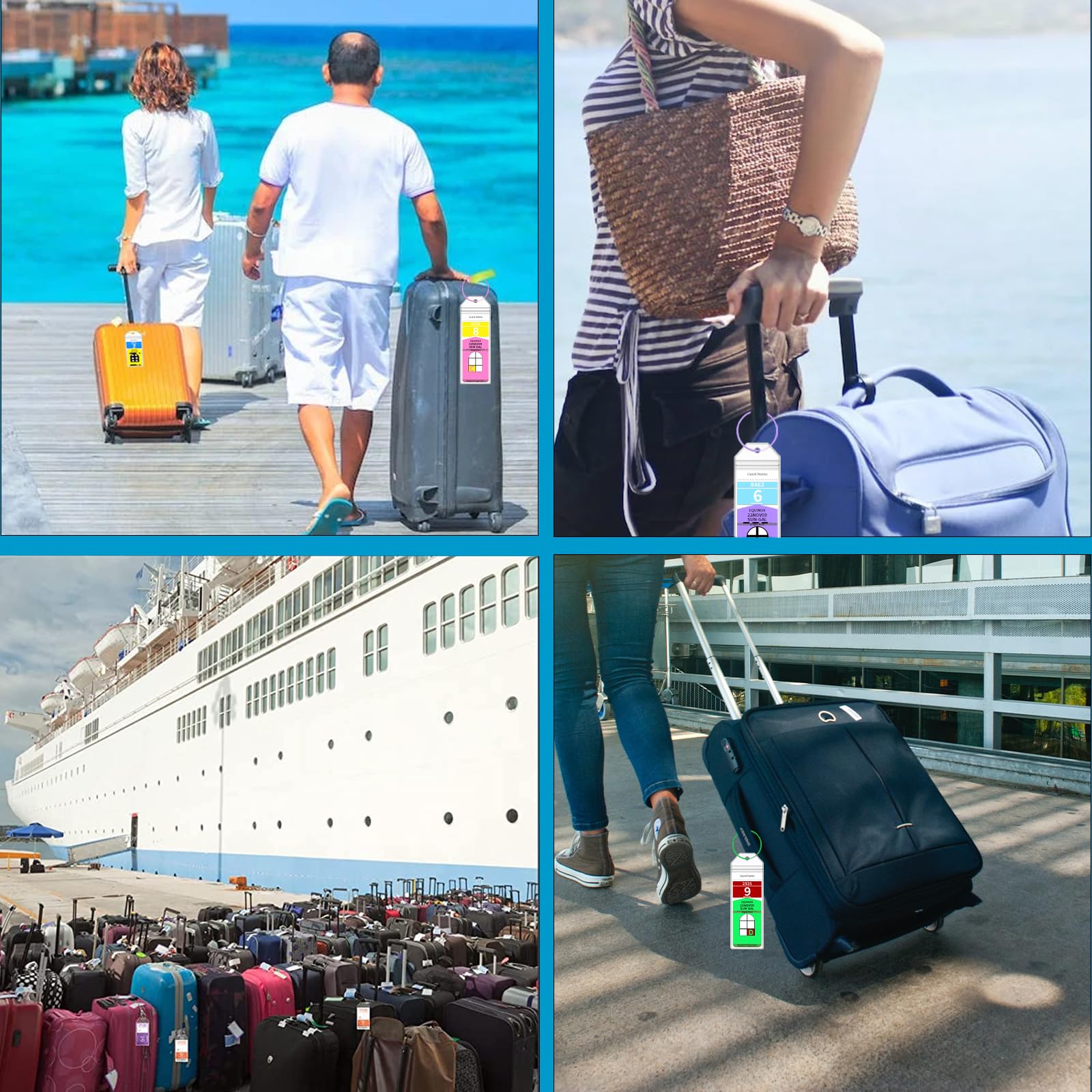 XIANGXING 12 Pcs Royal Caribbean Cruise Essentials Kit Include Retractable Cruise Lanyards for Ship Card, Luggage Tags Holder, Waterproof Phone Pouch, Magnetic Hook for Royal Caribbean & Celebrity Cruise Lines