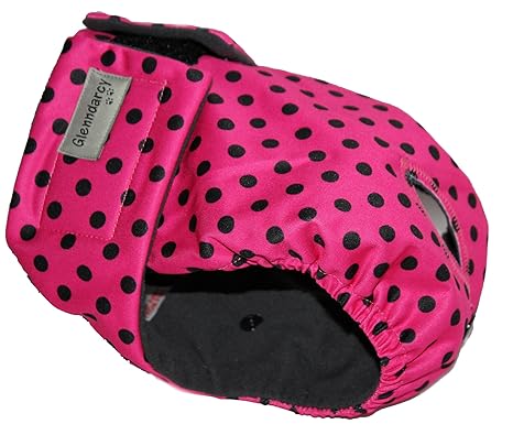 Weiblich Hund Saison Windel/Hitze Pants –, Dog Nappy – alle Größen – waschbar Pads Option – Dotty pink