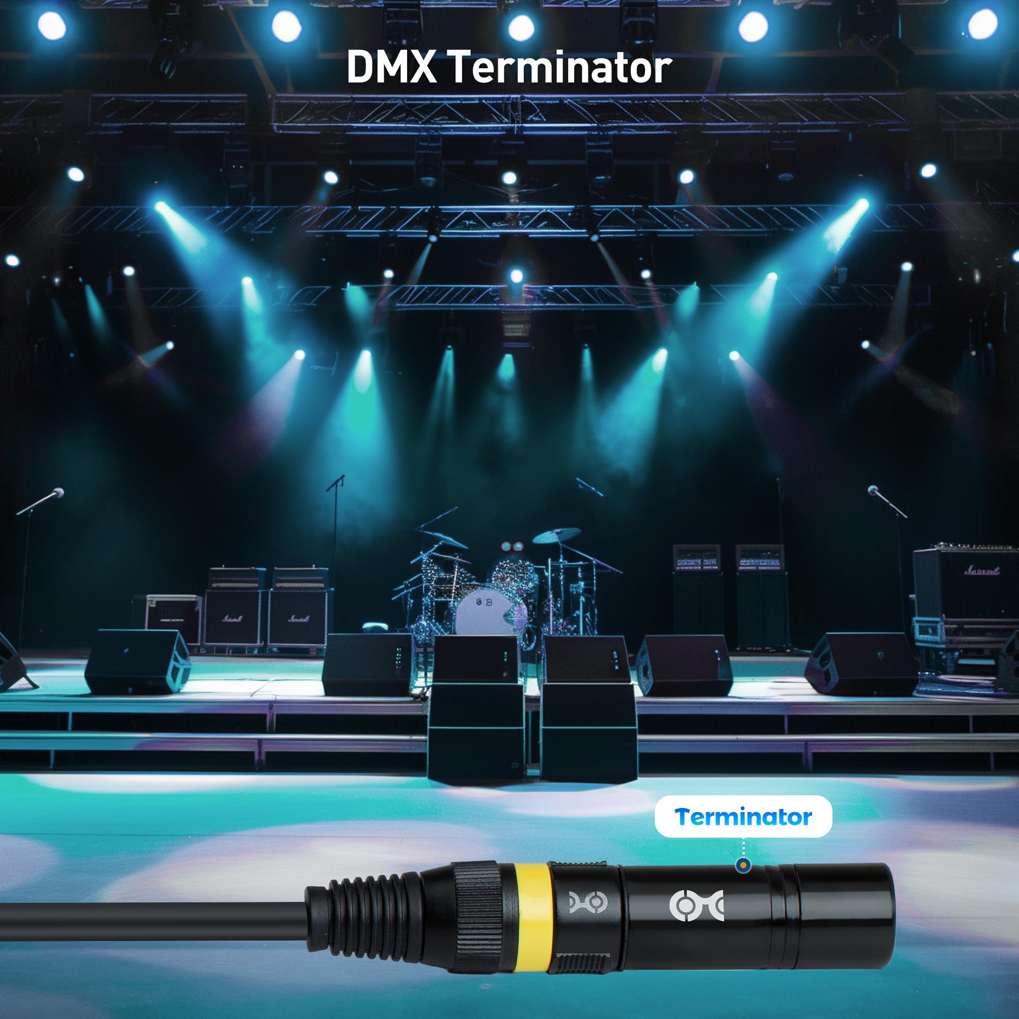Cable Matters 2-Pack 120 Ohm 3-Pin XLR Terminator/DMX Terminator - Optimal Signal Integrity for Lighting and Audio Systems