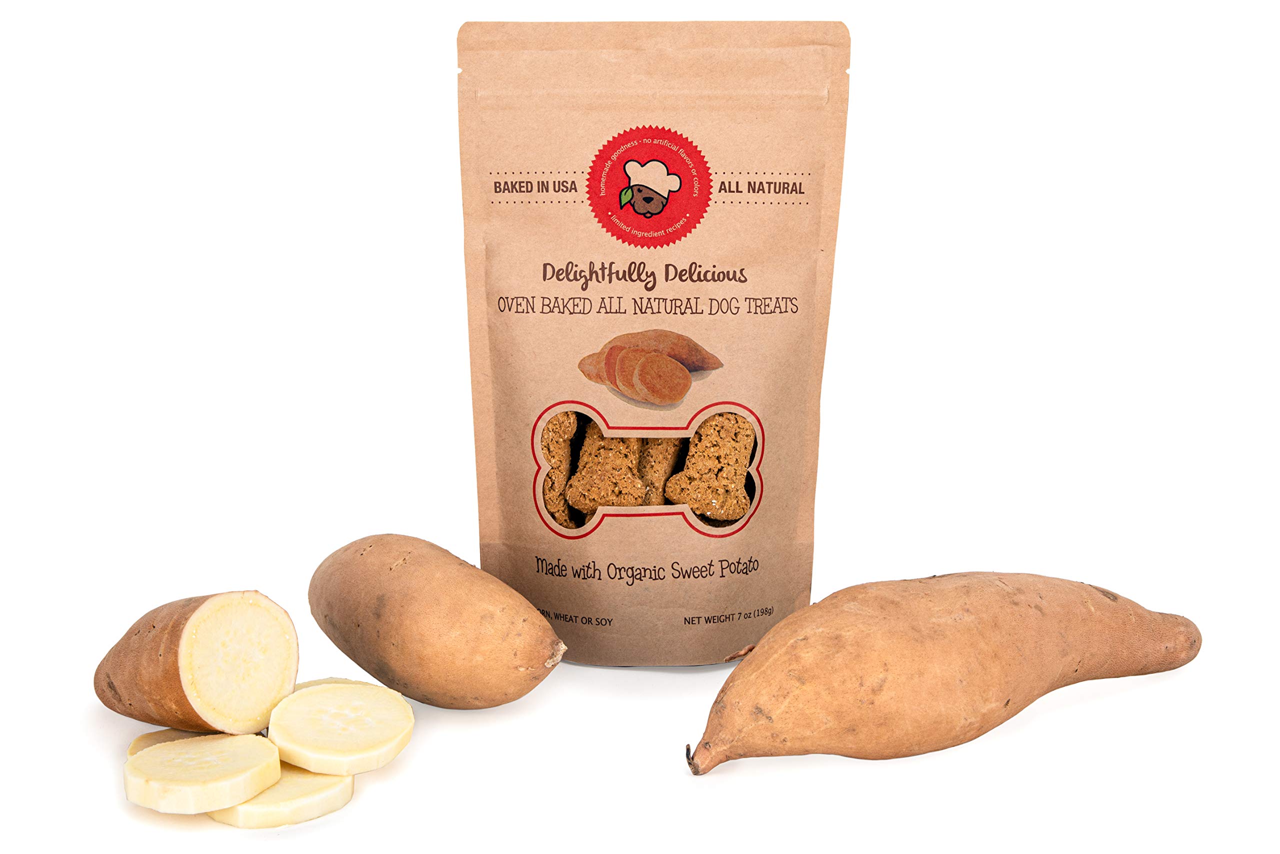 Delightfully Delicious Dog Treats All Natural Oven Baked Dog Treats With Organic Sweet Potato