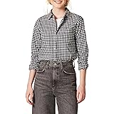 Amazon Essentials Women's Classic-Fit Long-Sleeve Button-Down Poplin Shirt