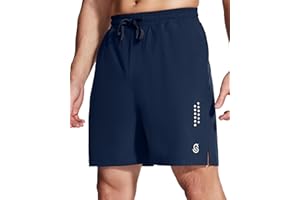 ISEEGZ Men's Athletic Shorts 7 Inch Lightweight Quick Dry Workout Gym Shorts Sport Exercise Running Short with Pockets