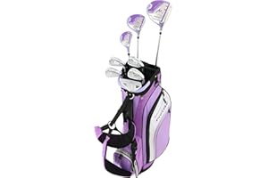 Precise M3 Complete Womens Golf Clubs Set, Includes Driver, Fairway, Hybrid, 7-PW Irons, Wedge, Putter, Stand Bag, 3 H/C's Purple, Golf Clubs Women Right Handed, Comes in 3 Sizes