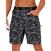 EZRUN Men's Hiking Cargo Shorts Quick Dry Golf Outdoor Work Tactical Shorts with Multi Pocket for Fishing Travel