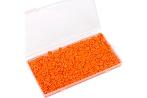 Auvoau 2000Pcs White Clay Beads Polymer Clay Spacer Beads Flat Beads 6mm Round Heishi Vinyl Beads for DIY Craft Adults Bracelets Necklace Jewelry Making Earring Accessories (Orange)