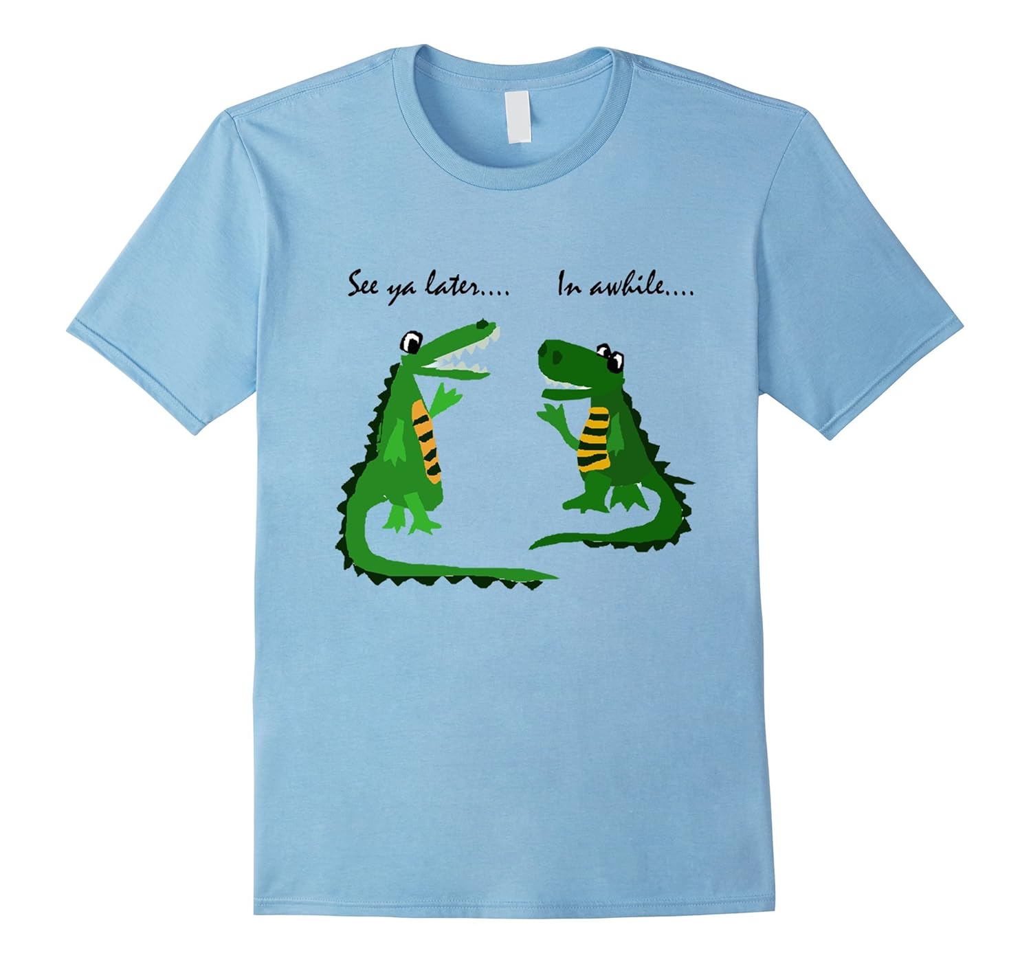 Smiletodaytees Crocodile and Alligator Cartoon TshirtArt Artvinatee