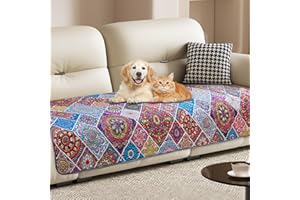 YOSEPATI Waterproof Dog Blanket, Bohemian Dog Bed Cover Pet Blanket, Reversible Sofa Couch Cover for Dogs Washable, Protect F
