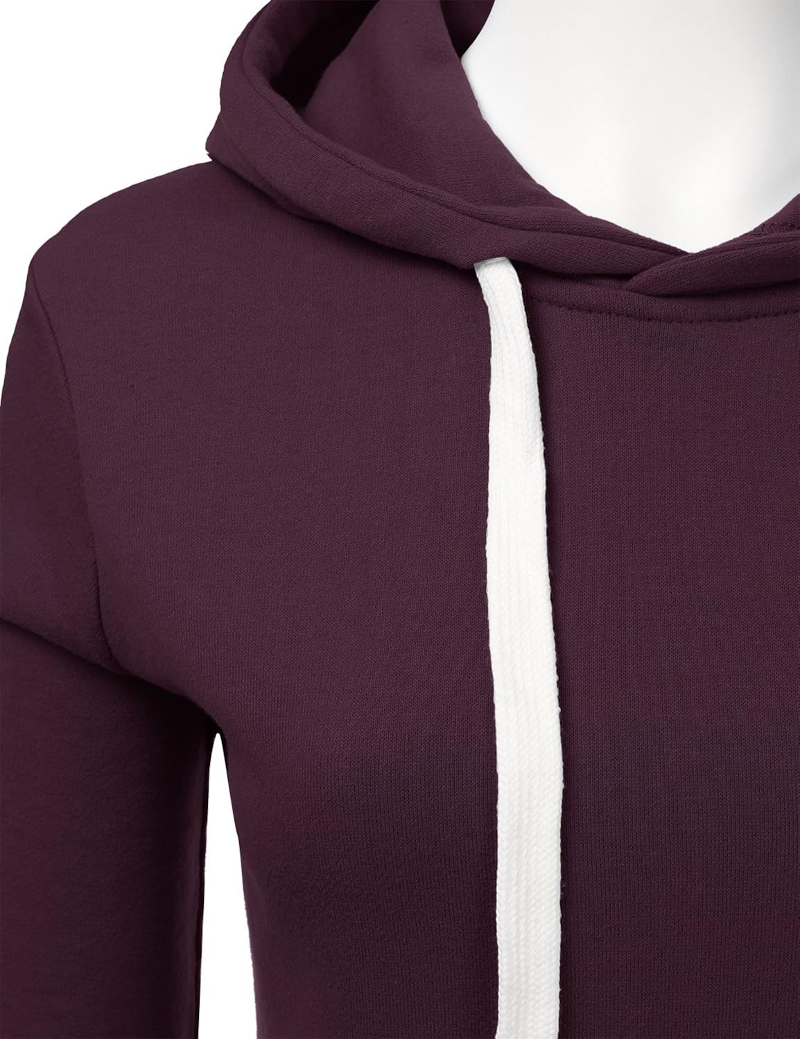 Doublju Basic Lightweight Pullover Hoodie Sweatshirt for Women: Clothing
